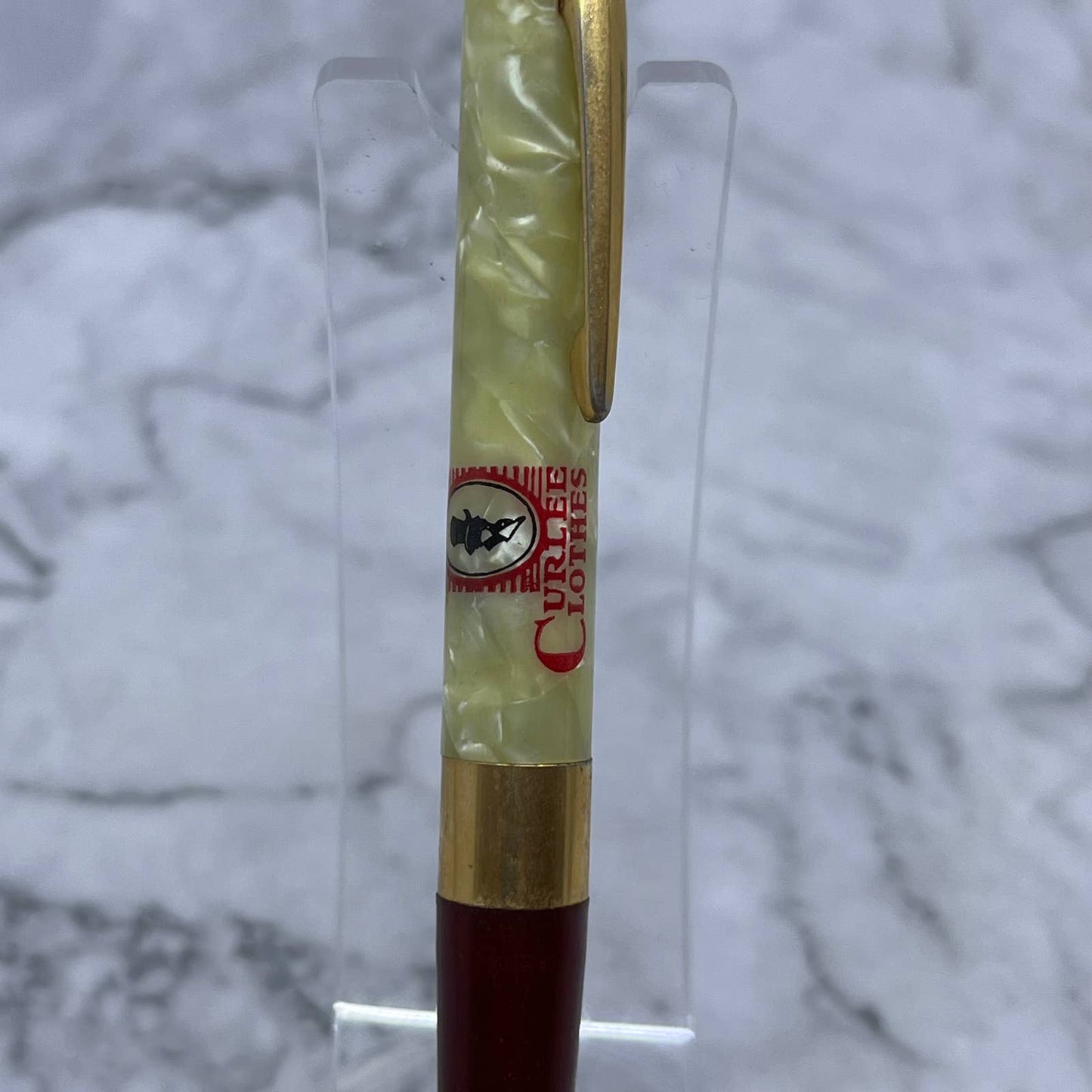 Vintage Marble Celluloid Mechanical Pencil Curlee Clothes Clyde A Weddington SE6