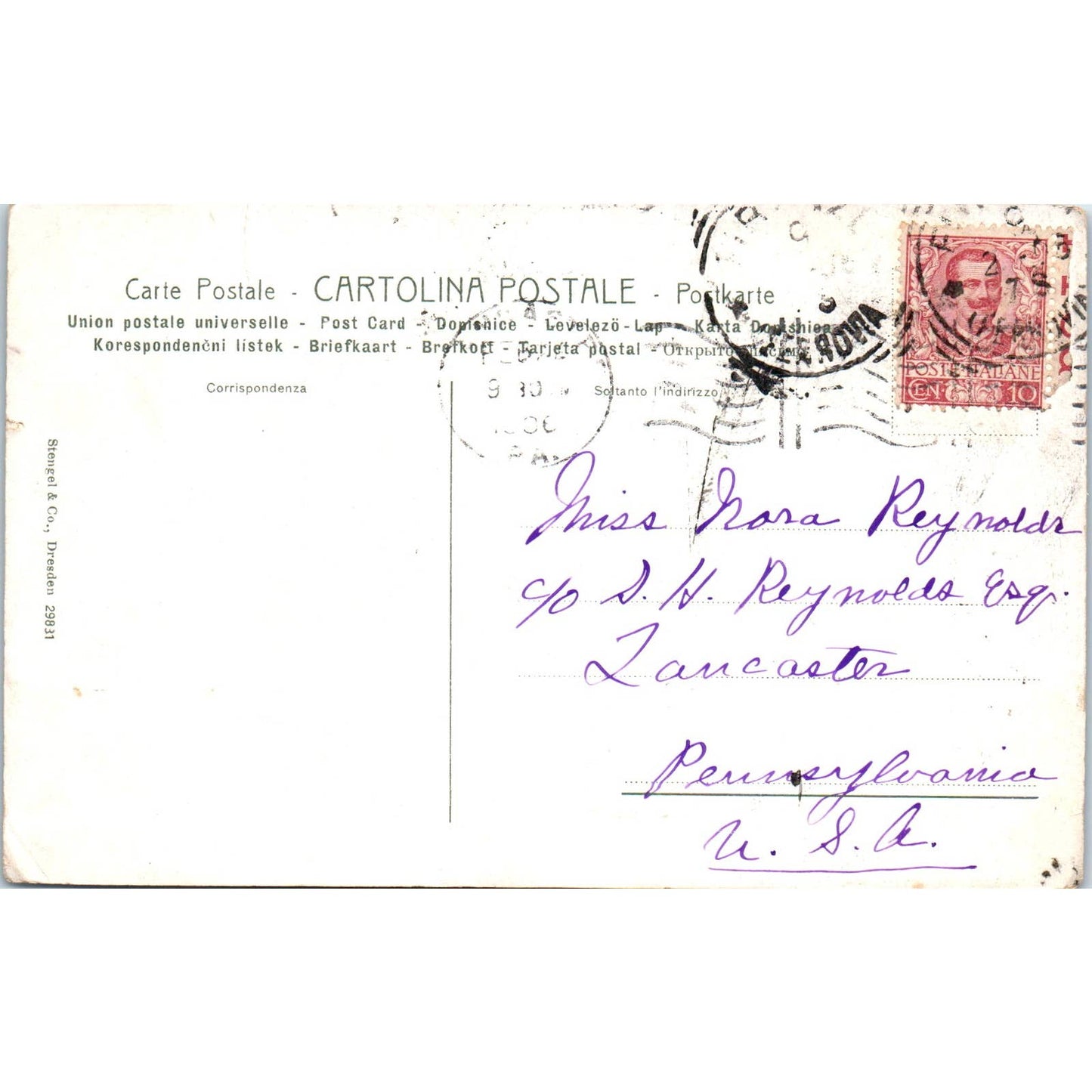 Putto Che Suona La Chitarra - Original Postcard TJ7-RP1