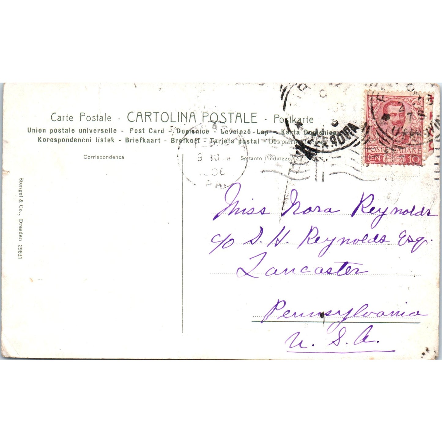 Putto Che Suona La Chitarra - Original Postcard P3-4