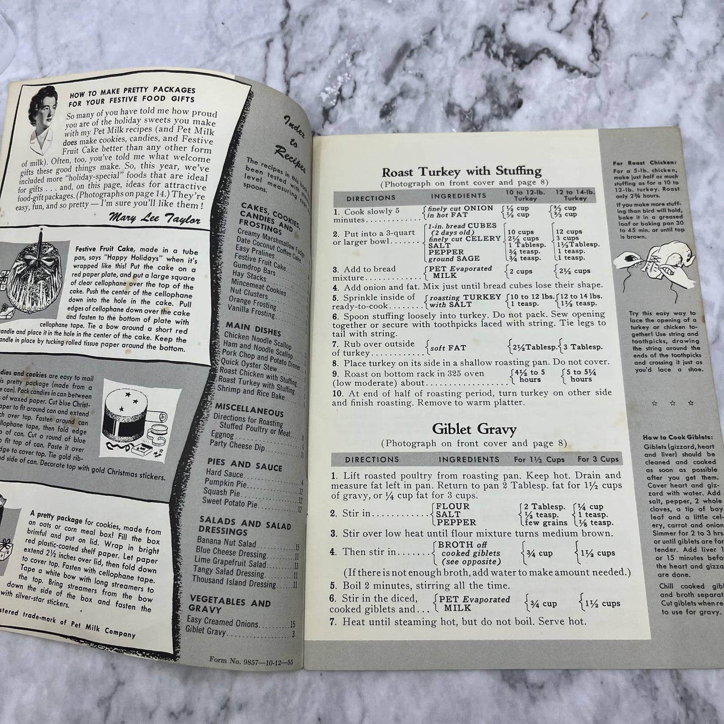 1955 Pet Milk Co Festive Treats For Your Table Mary Lee Taylor Booklet TJ4