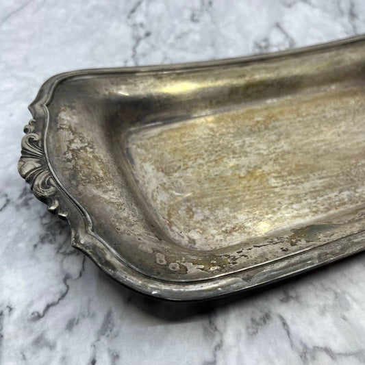 Wallace Colonial Baroque Silver Plate Bread Tray 13” TJ4