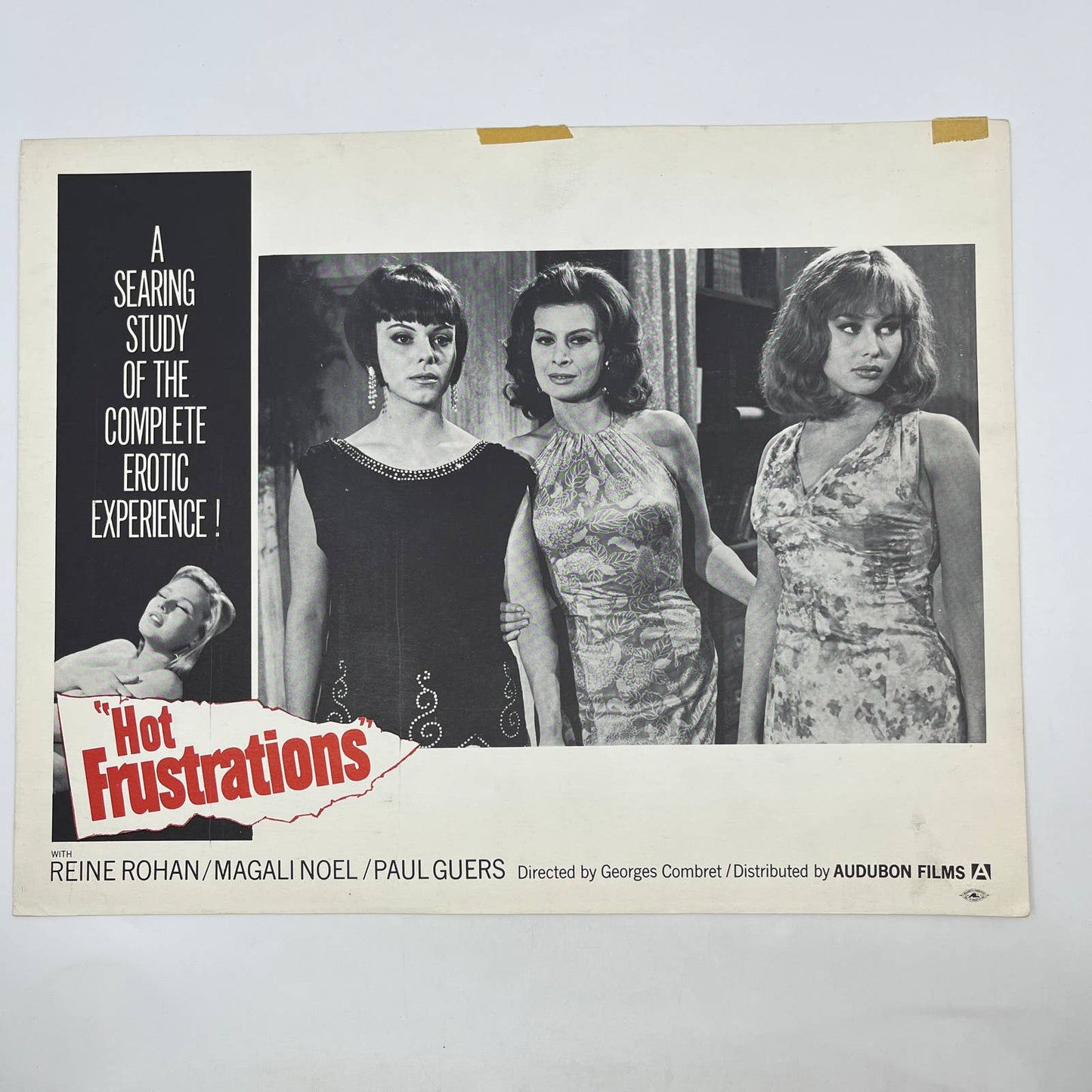 1965 HOT FRUSTRATIONS Italian French Film Reine Rohan Magali Noel LOBBY CARD FL4