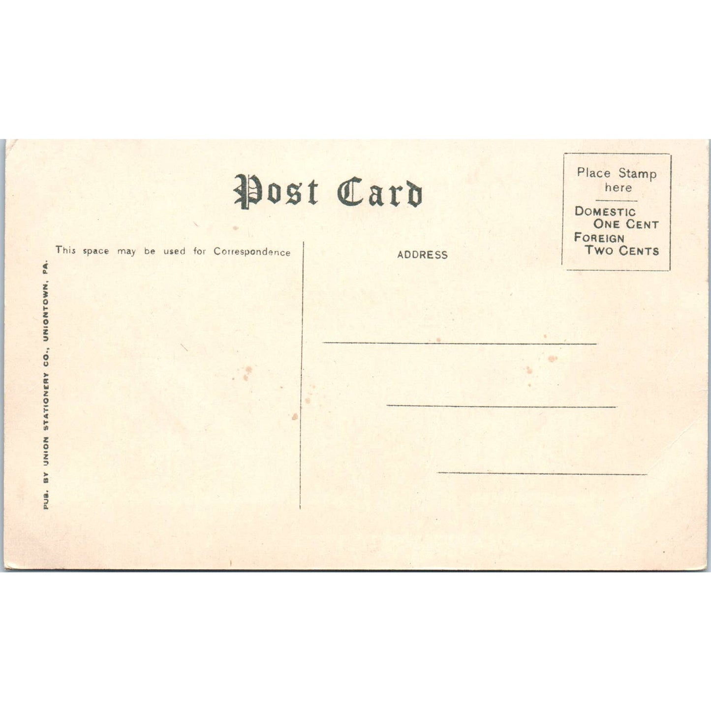 Vintage Postcard Shady Grove Park Near Uniontown PA TI1-1