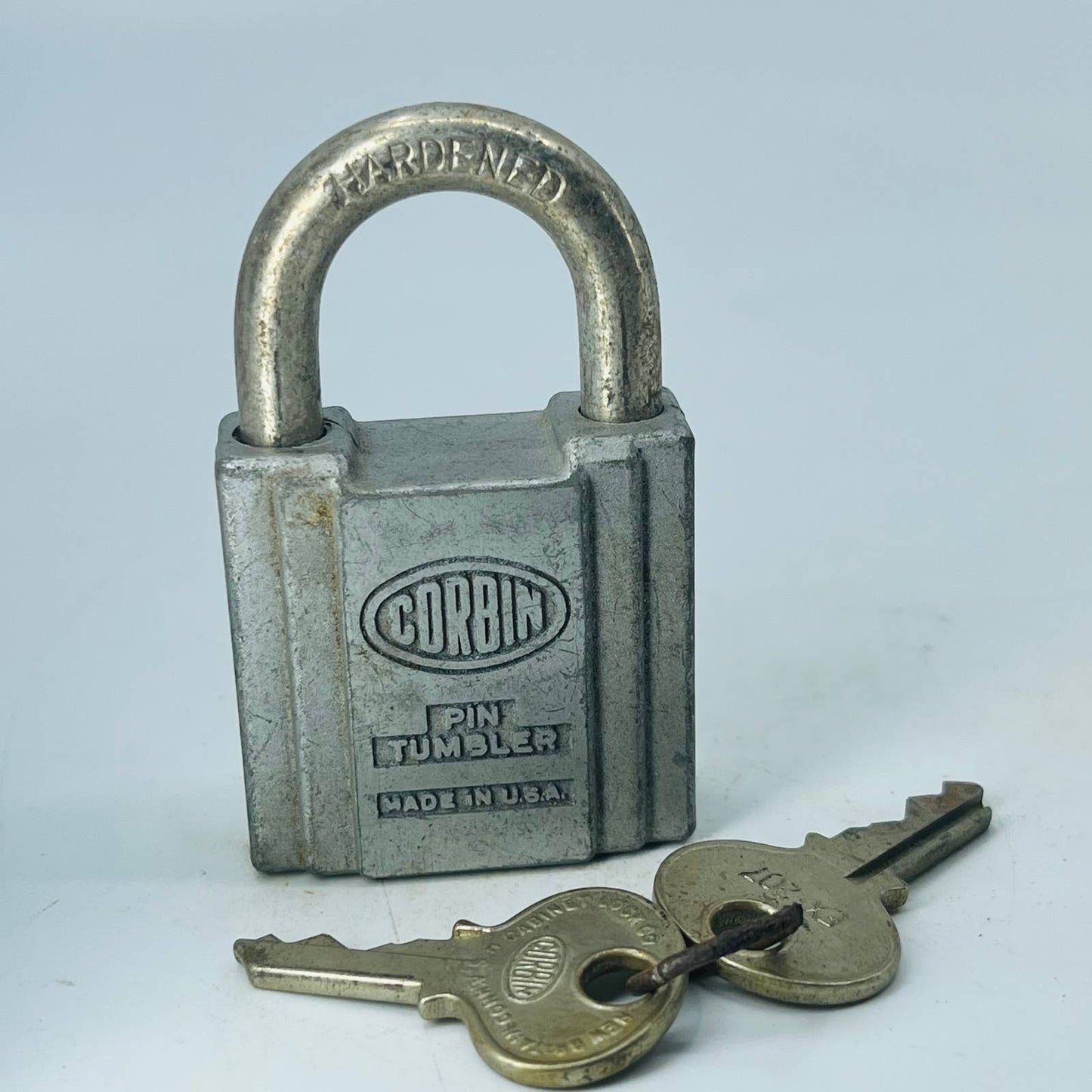 Vintage Art Deco Corbin Pin Tumbler USA Lock Padlock With Key SA8-2