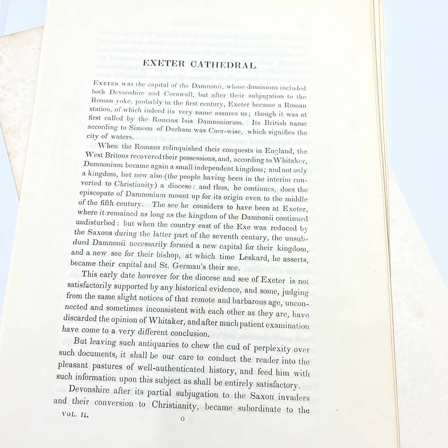 1836 Original Art Engraving Exeter Cathedral West Front, Floor Plan and Bio TG6