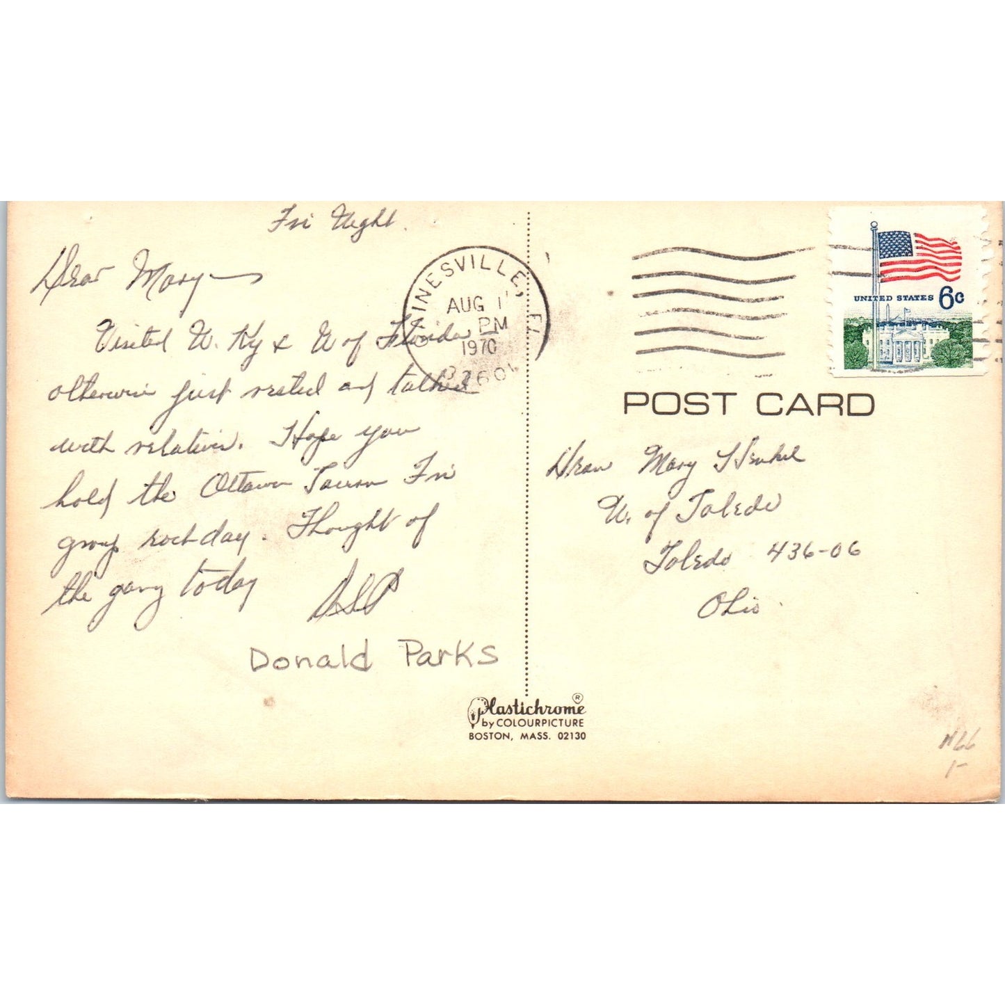Love-In Hippy Humor Cartoon 1970 Original Postcard P1-15
