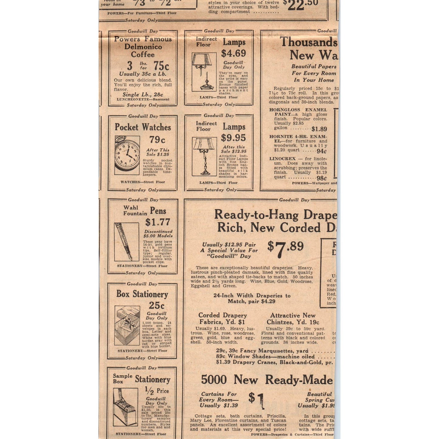 1935 Minneapolis Journal Newspaper Ad Calumet Baking Powder Comic Strip FL5-2