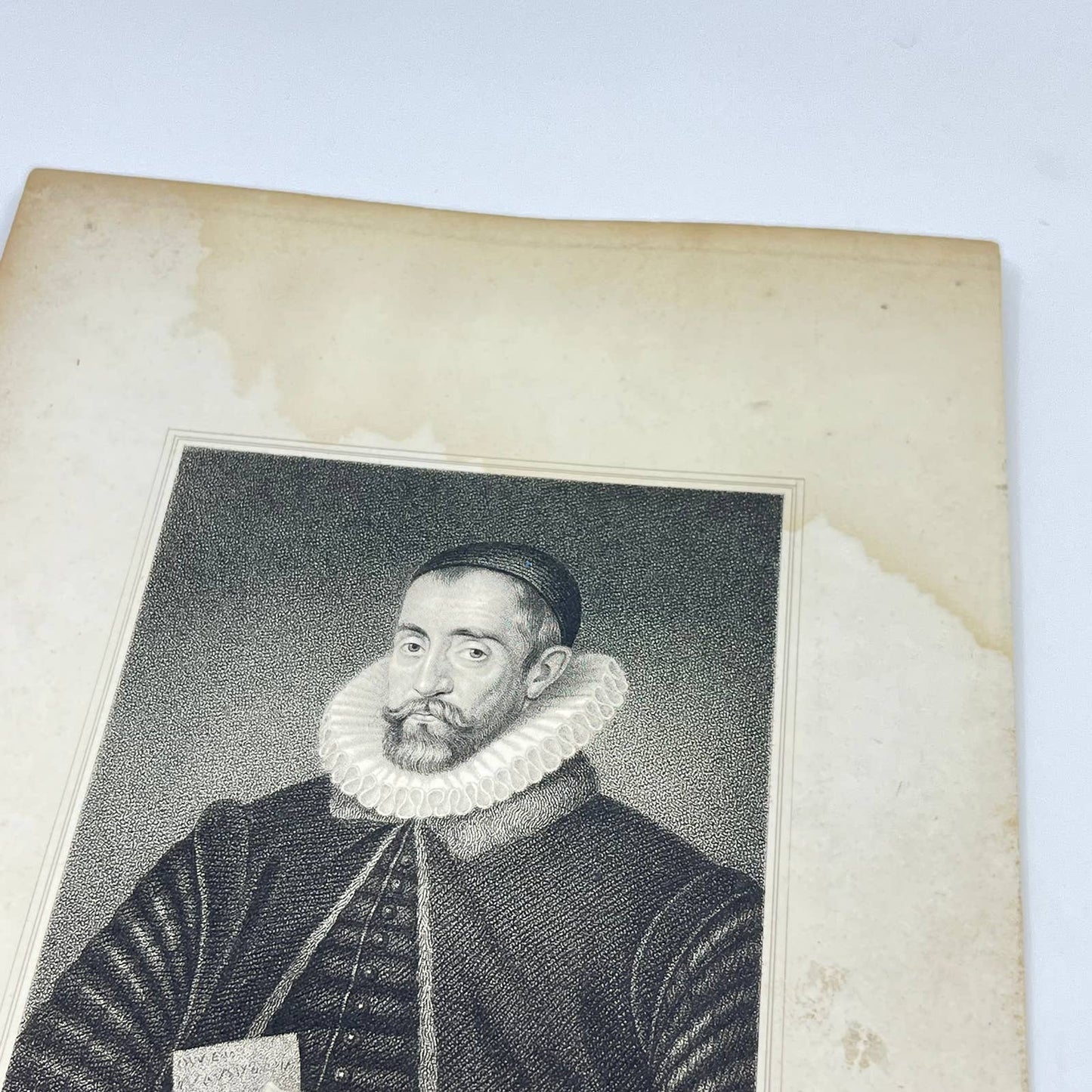 1824 Engraving Art Print Sir Francis Walsingham Duke of Dorset 1590 AB3