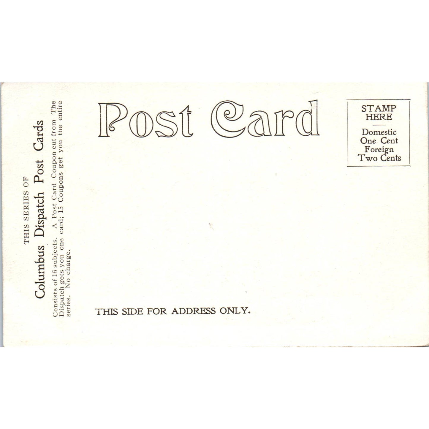 Antique Postcard Columbus Public Library Columbus Ohio TD9