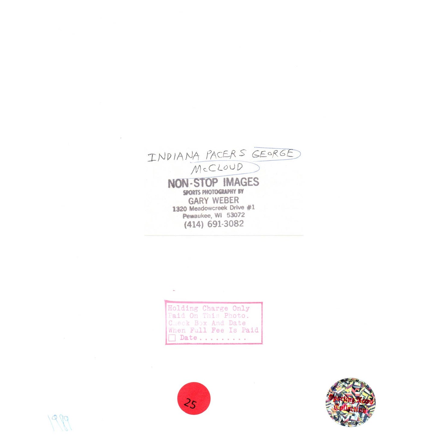 1989 Press Photo Basketball NBA Indiana Pacers George McCloud 8x10" AD3