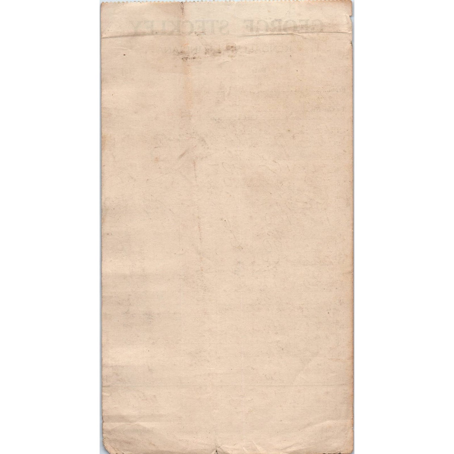 1910 George Steckley Kendallville IN Railroad Tallyman Record Sheet AD8-2