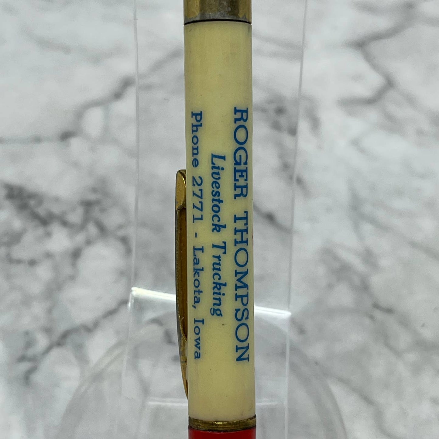 Vintage Mechanical Pencil Thomas & Roger Thompson Livestock Lakota Iowa SE7