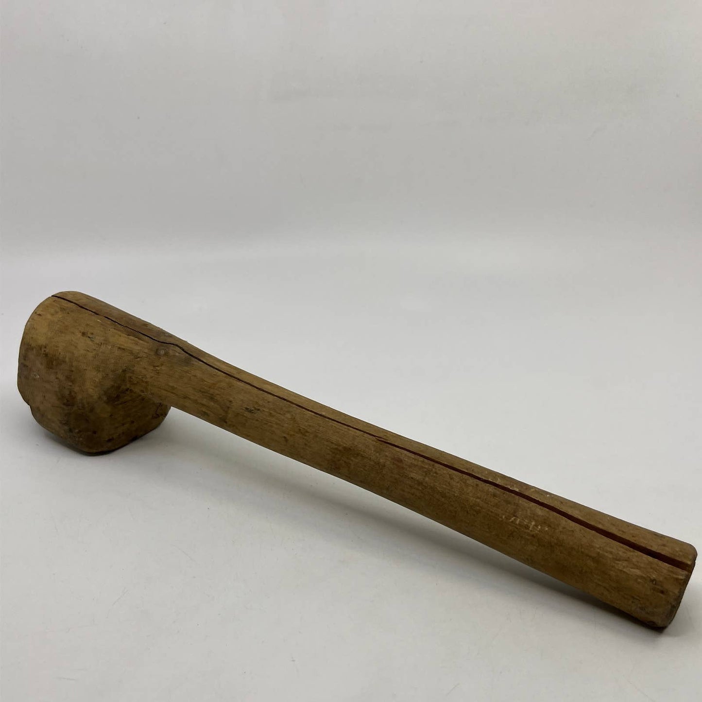 Antique Primitive Hand Made Wooden Mallet 11.5" TI2
