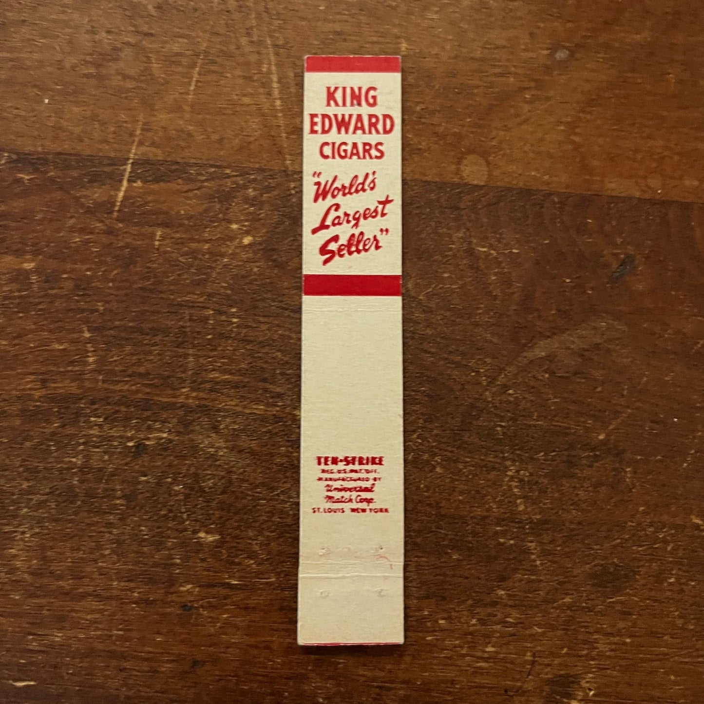 King Edward Cigars Slim Advertising Matchbook Cover MM11-5