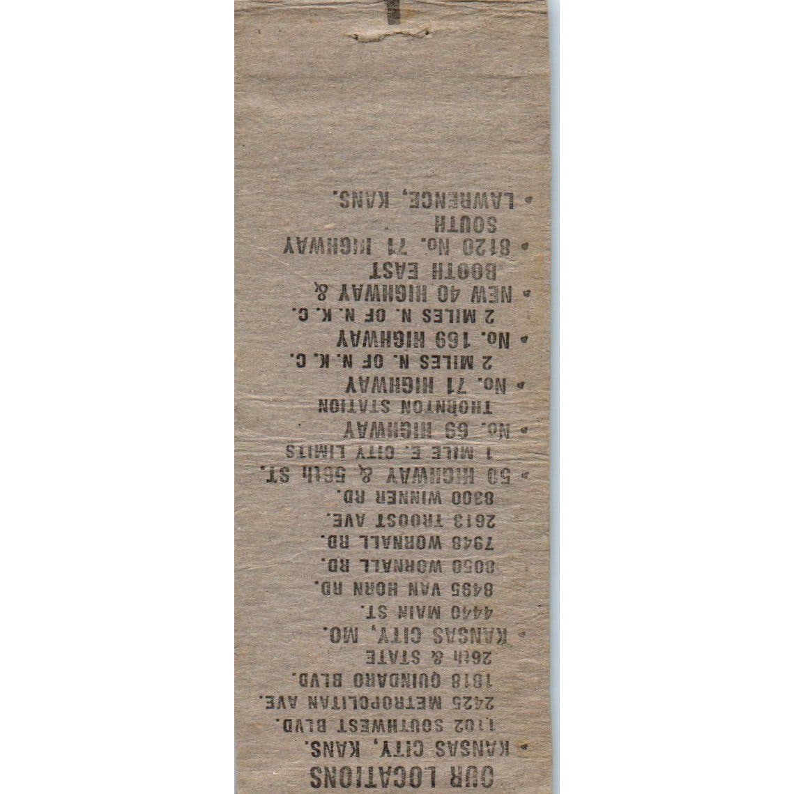 McCall Service Stations Kansas City MO Advertising Matchbook Cover SA9-M2