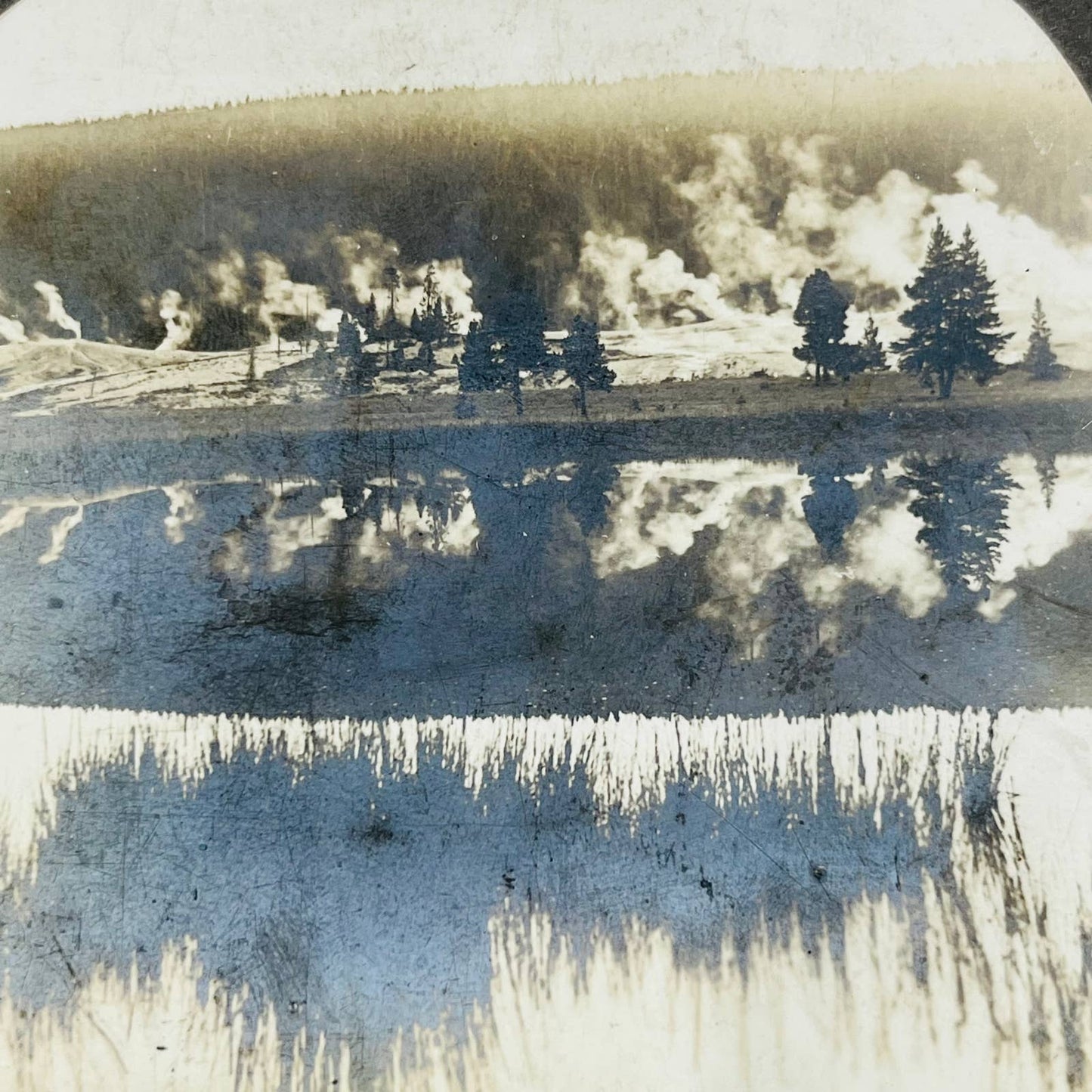 c1900 Lot of 6 Yellowstone Park Stereoview Cards Grand Falls Terraces TA7-2