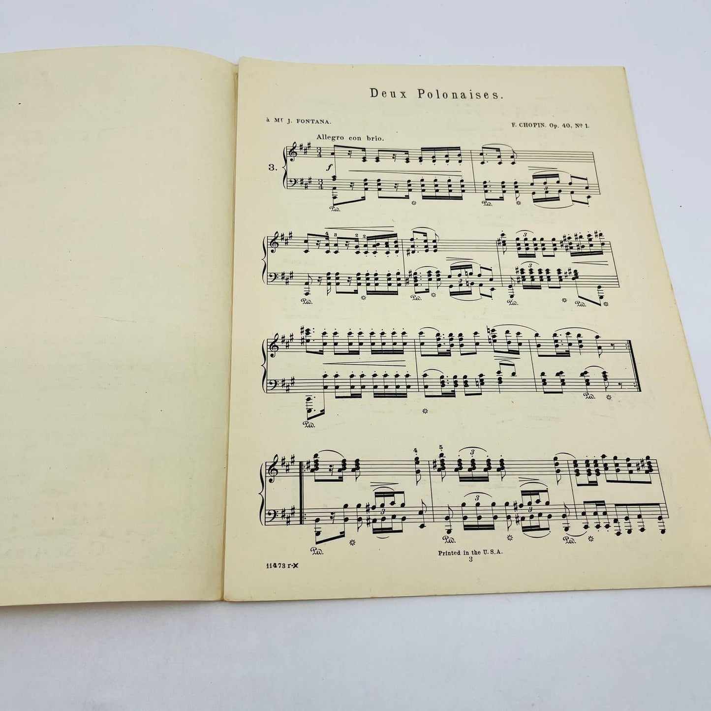 1910s Frederic Chopin Pianoforte Polonaises Sheet Music TD6