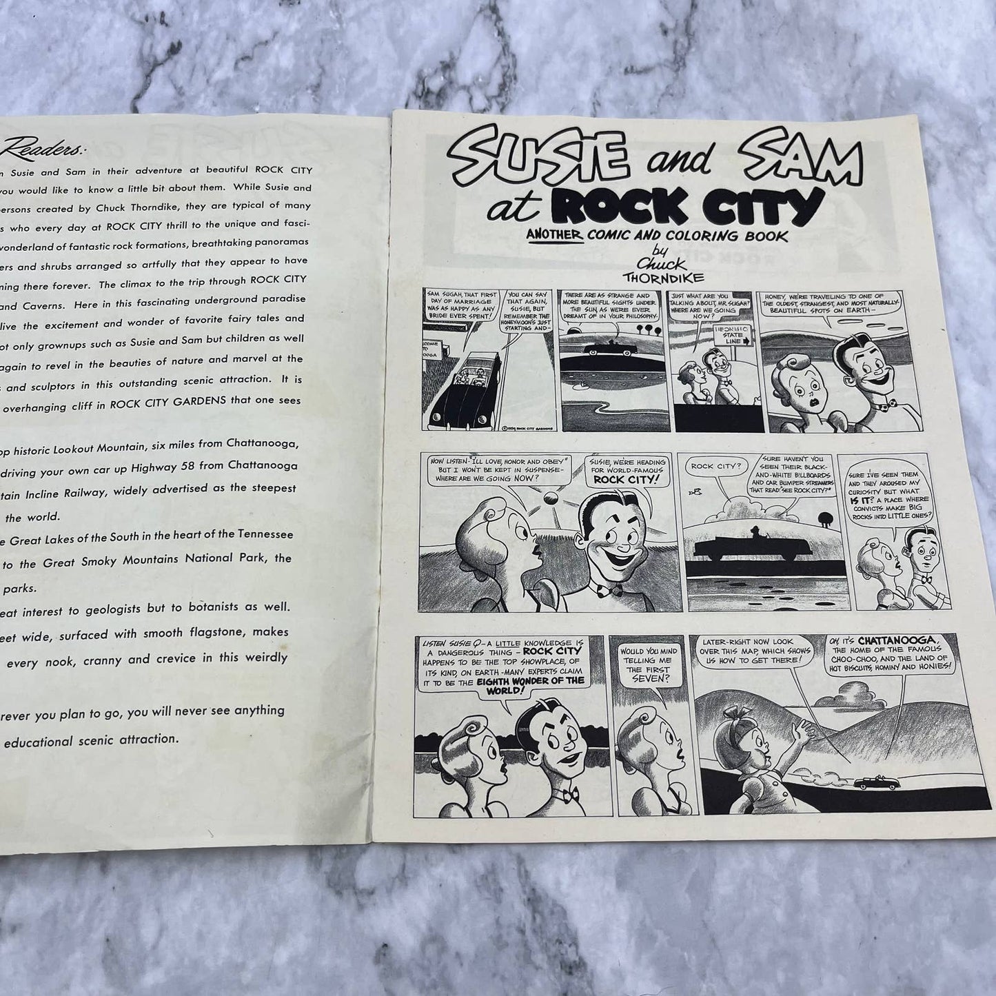 1950 Comic Book SUSIE AND SAM AT ROCK CITY TN Chuck Thorndike TH5-2
