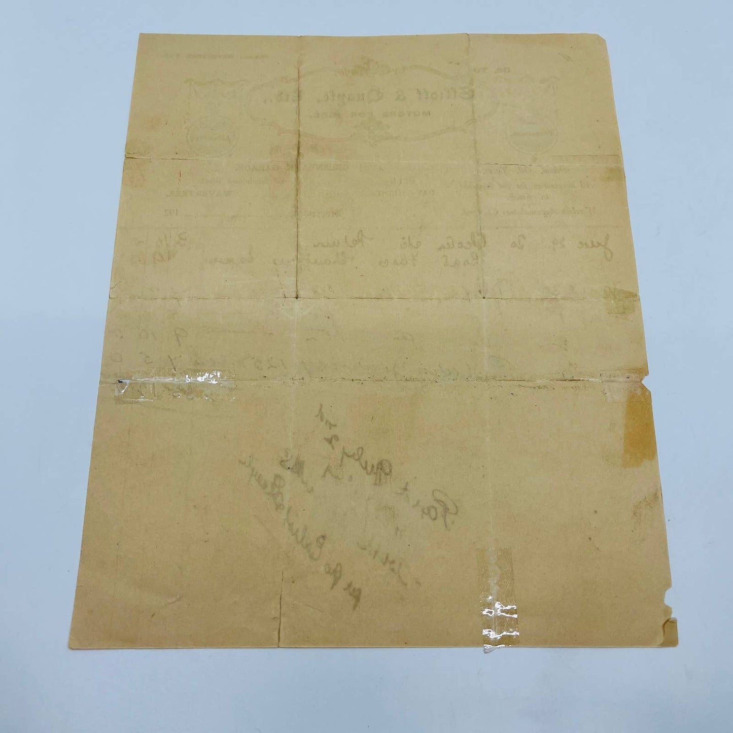 1920 Elliot & Quayle Motors For Hire Wavertree Liverpool England Billhead AA4