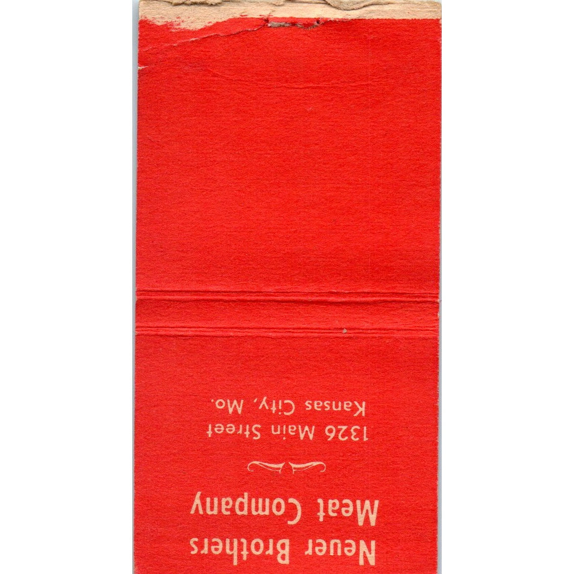 The Neuer Bros Meat Delicacies Kansas City MO Advertising Matchbook Cover MM9-5