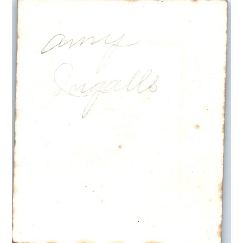 Antique Pocket Sized Photograph Photo Portrait Amy Ingalls 2.5" SE5