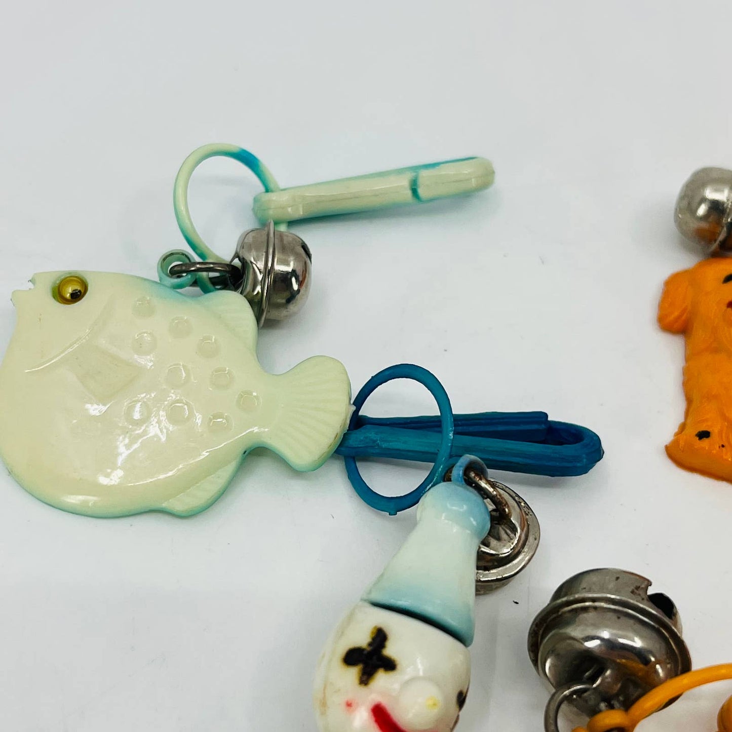 RETRO 1980's Plastic Bell Clip On 80's Necklace Charm LOT Of 10 TB2