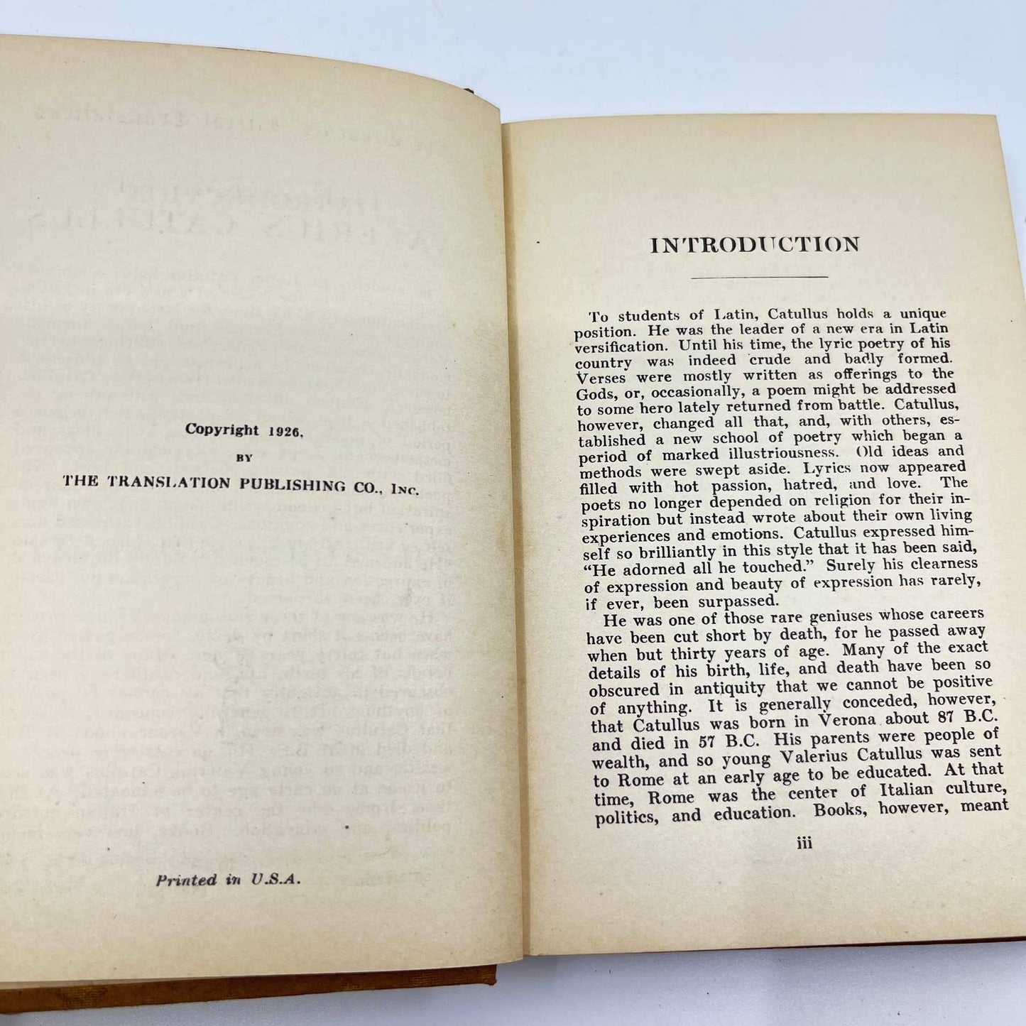 1926 The Students Literal Translations - The Poems of Valerius Catullus TF3