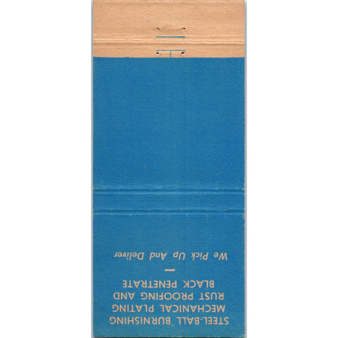 Berteau-Lowell Plating Works Chicago IL Advertising Matchbook Cover SA1-M11