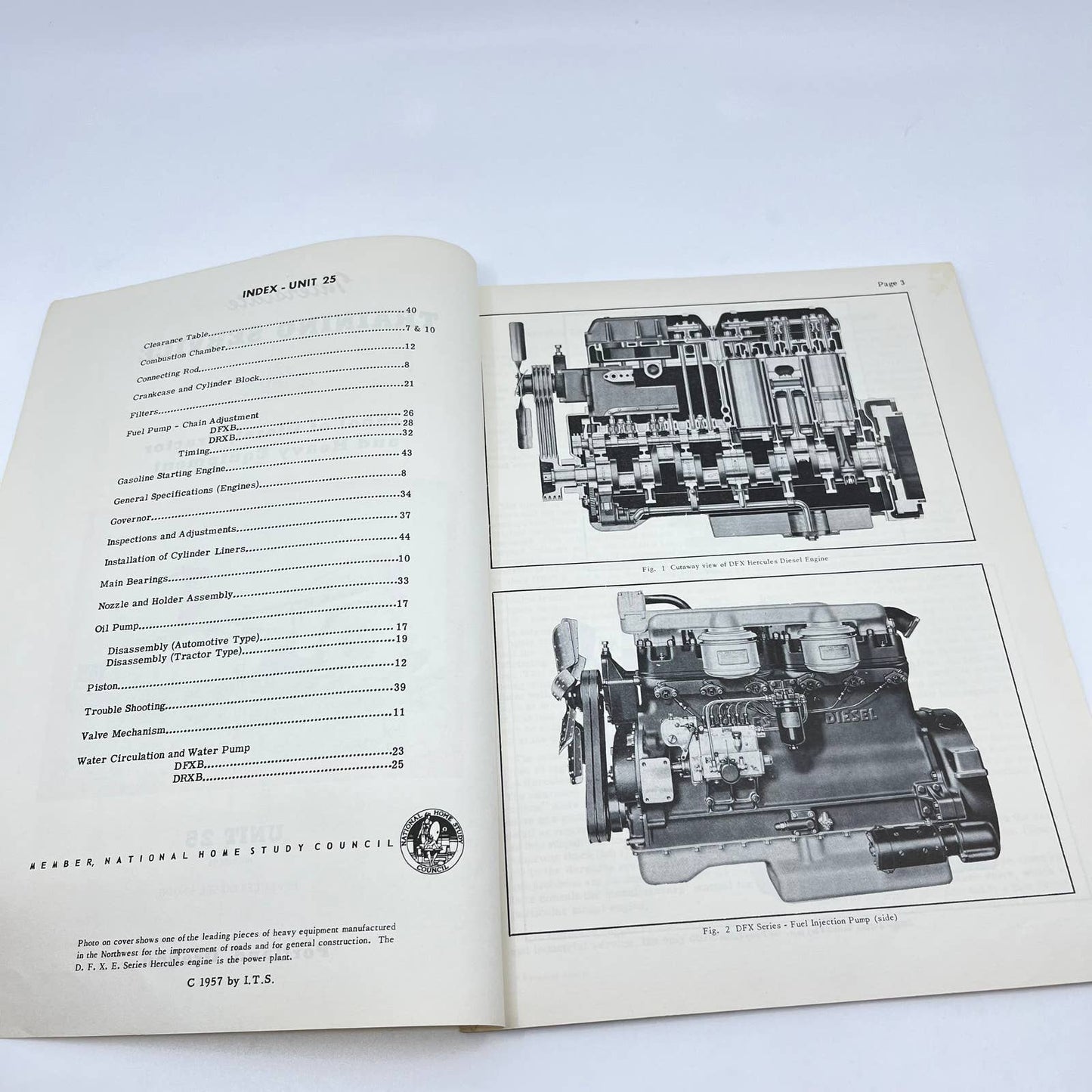 1957 Interstate Training Service Manual Unit 25 Hercules Diesel Engine TF8