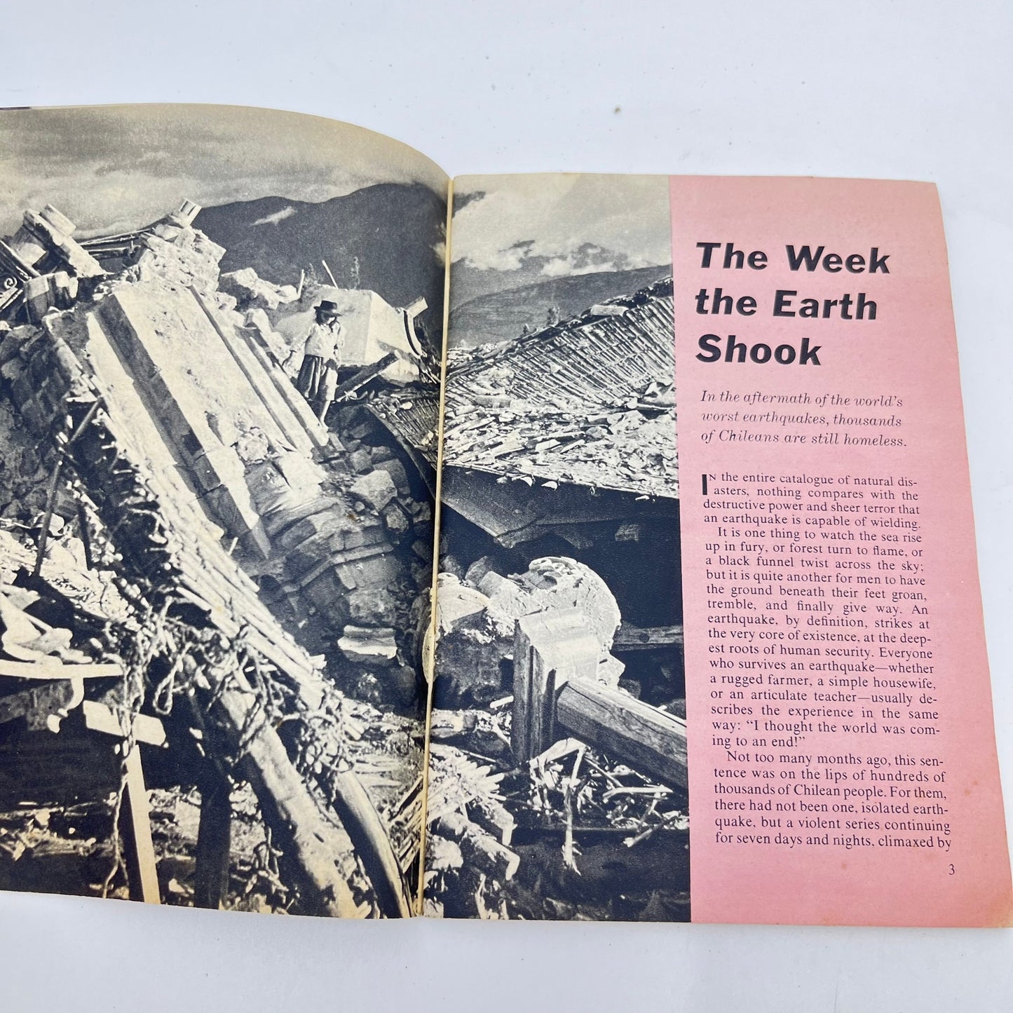 1961 January Maryknoll Magazine Catholic Missions Chilean Earthquake H5-3