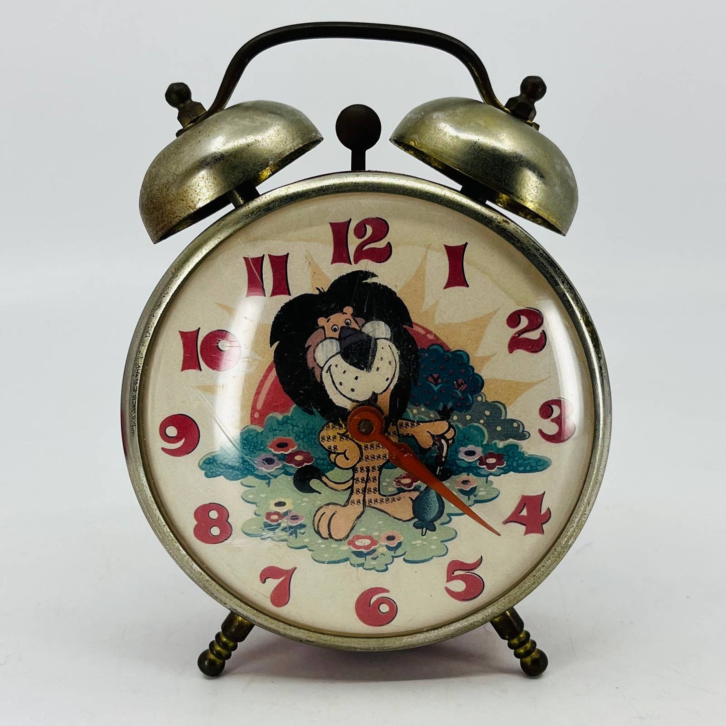VINTAGE Harris Bank Hubert the Lion Promotional Alarm Clock WORKING TC8