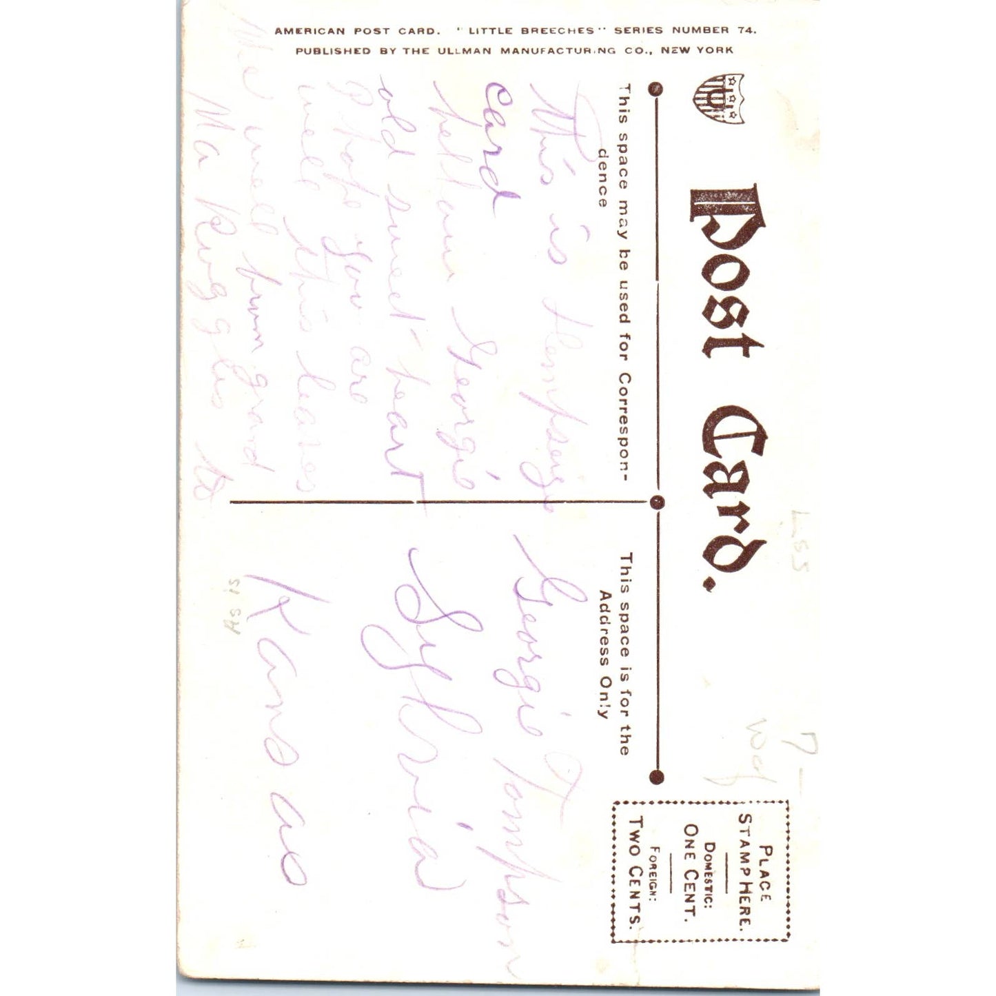 Bernhardt Wall, Little Breeches, Boy Wants to Be Sailor Original Postcard TK1-22