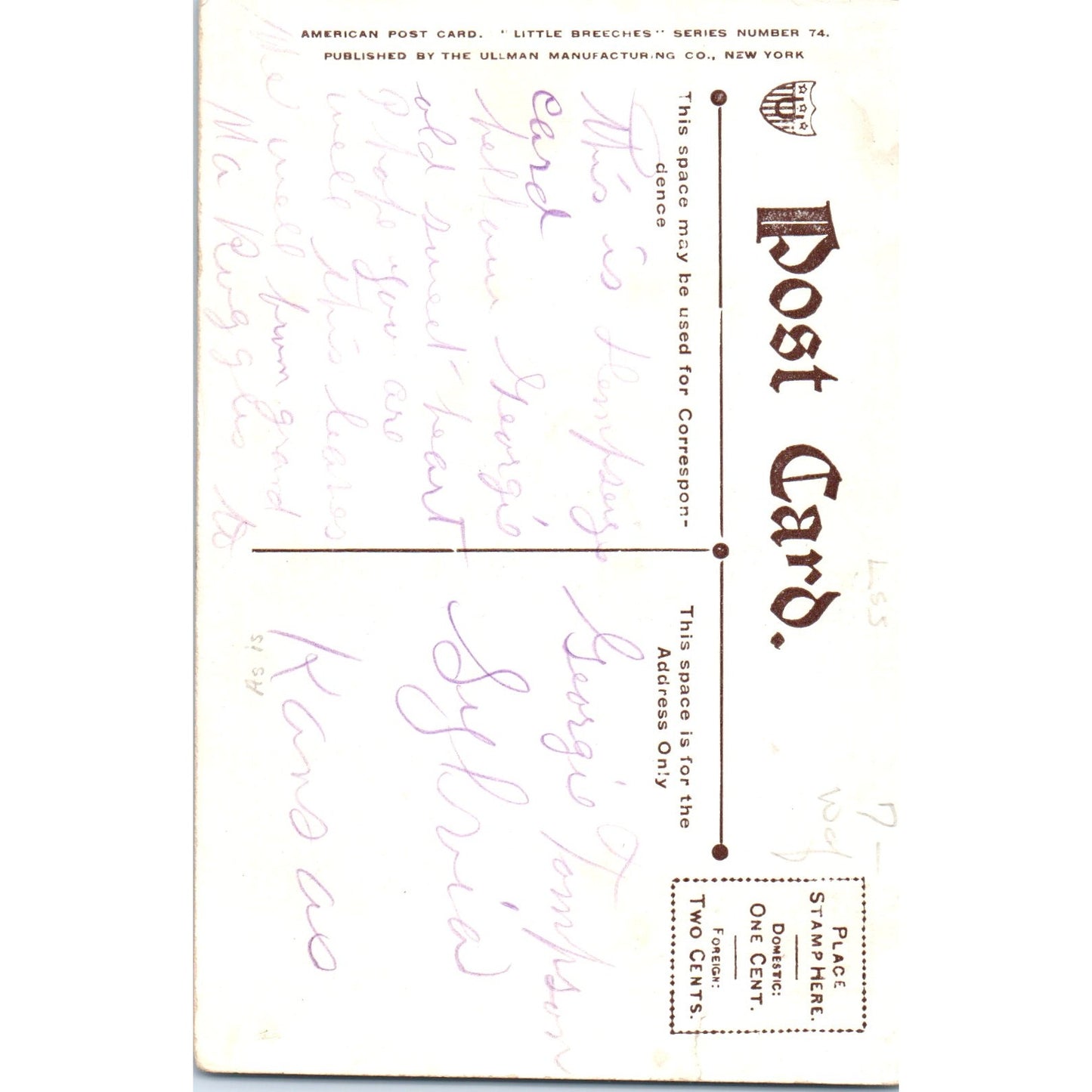 Bernhardt Wall, Little Breeches, Boy Wants to Be Sailor Original Postcard P1-14