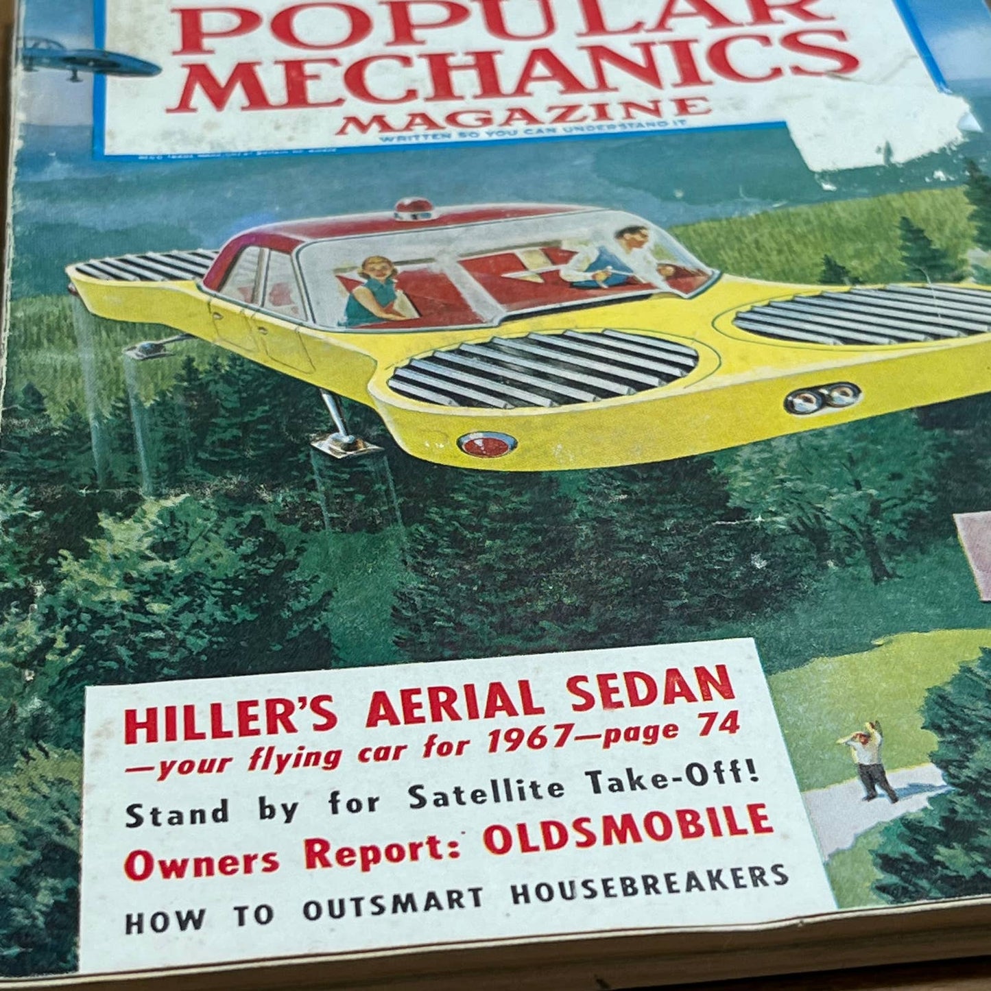 Vintage Popular Mechanics Magazine July 1957 - Retro Futurism Flying Cars TH8