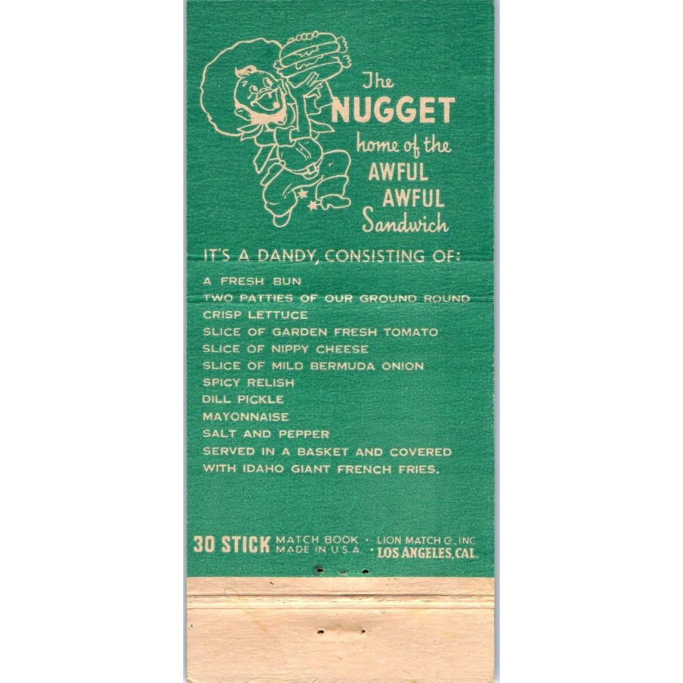 Dick Graves' Nugget Carson City & Sparks NV Advertising Matchbook Cover MM11-8