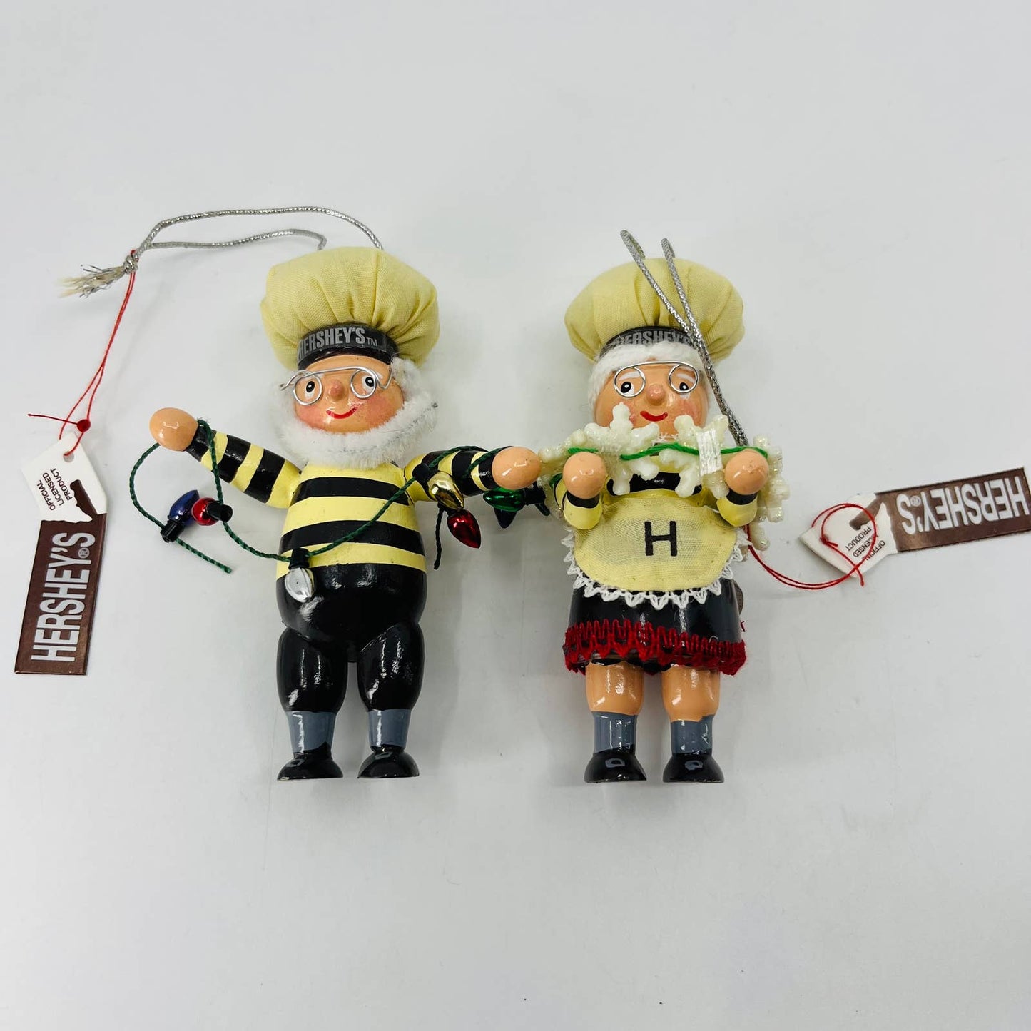 Kurt Adler Hershey's Collector Series Elf Ornaments 2003 NWT Boy & Girl SB6