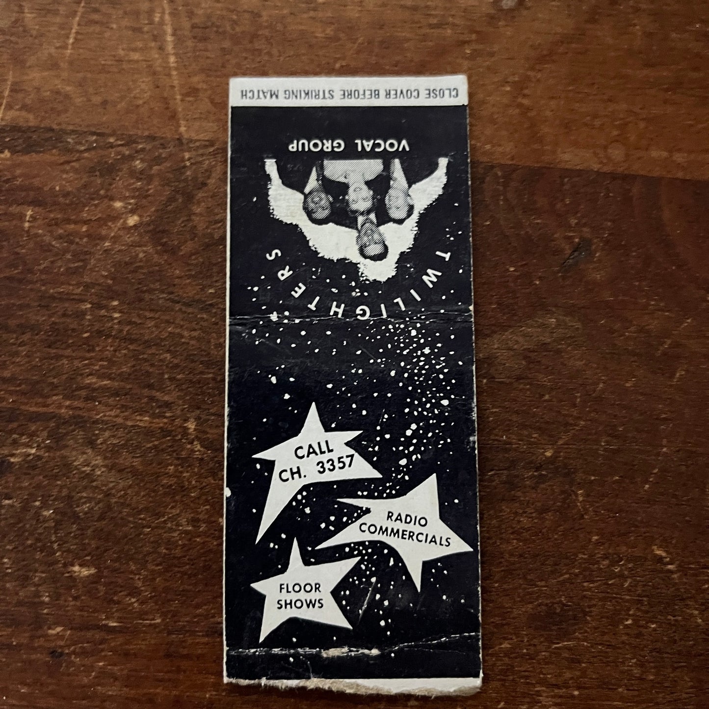 The Twilighters Vocal Group Advertising Matchbook Cover MM11-5