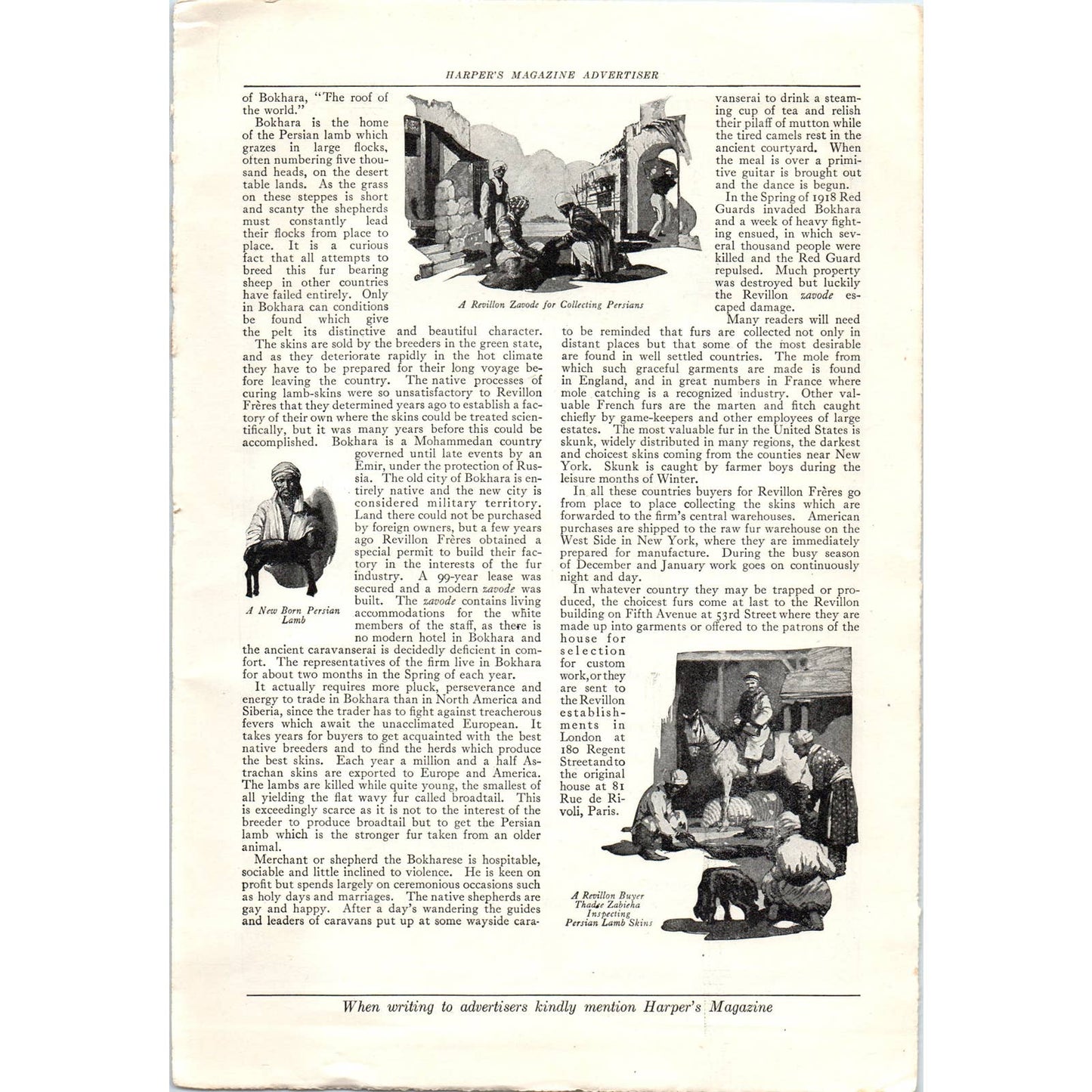 c1920 Harper's Magazine Ad - Reed & Barton Silversmiths Taunton MA TF6-1
