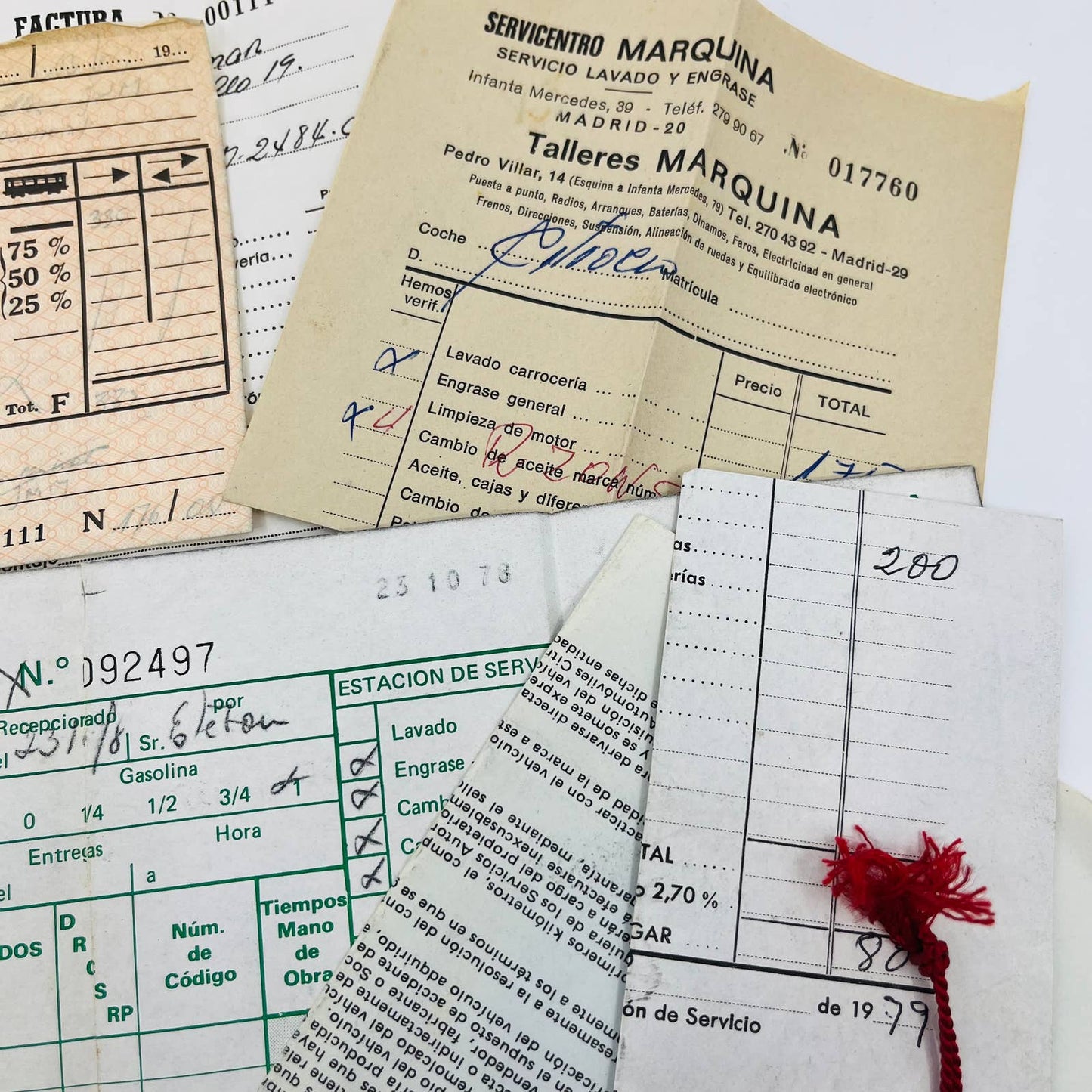 Huge Lot 1970s Citroën Records & Ephemera Servicentro Marquita Madrid Spain C2