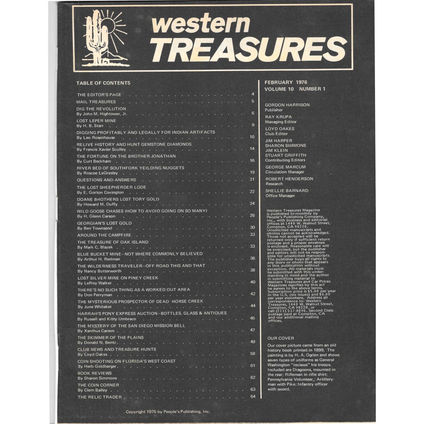 Western Treasures and Eastern Treasures Magazine Metal Detecting Feb 1976 M3