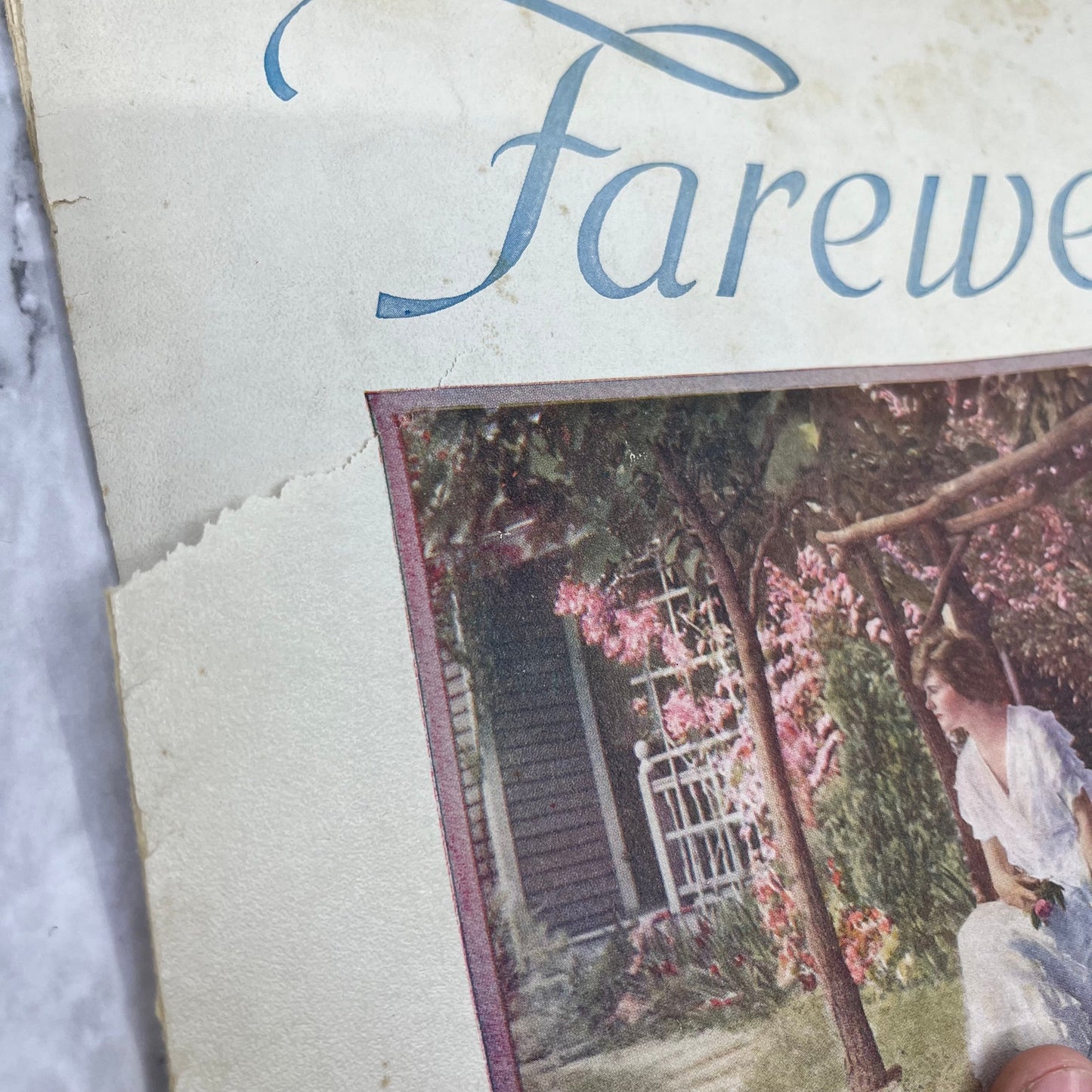 FAREWELL by A.H. Eastman & Fred Hellman 1917 LARGE FORMAT Sheet Music V41-2