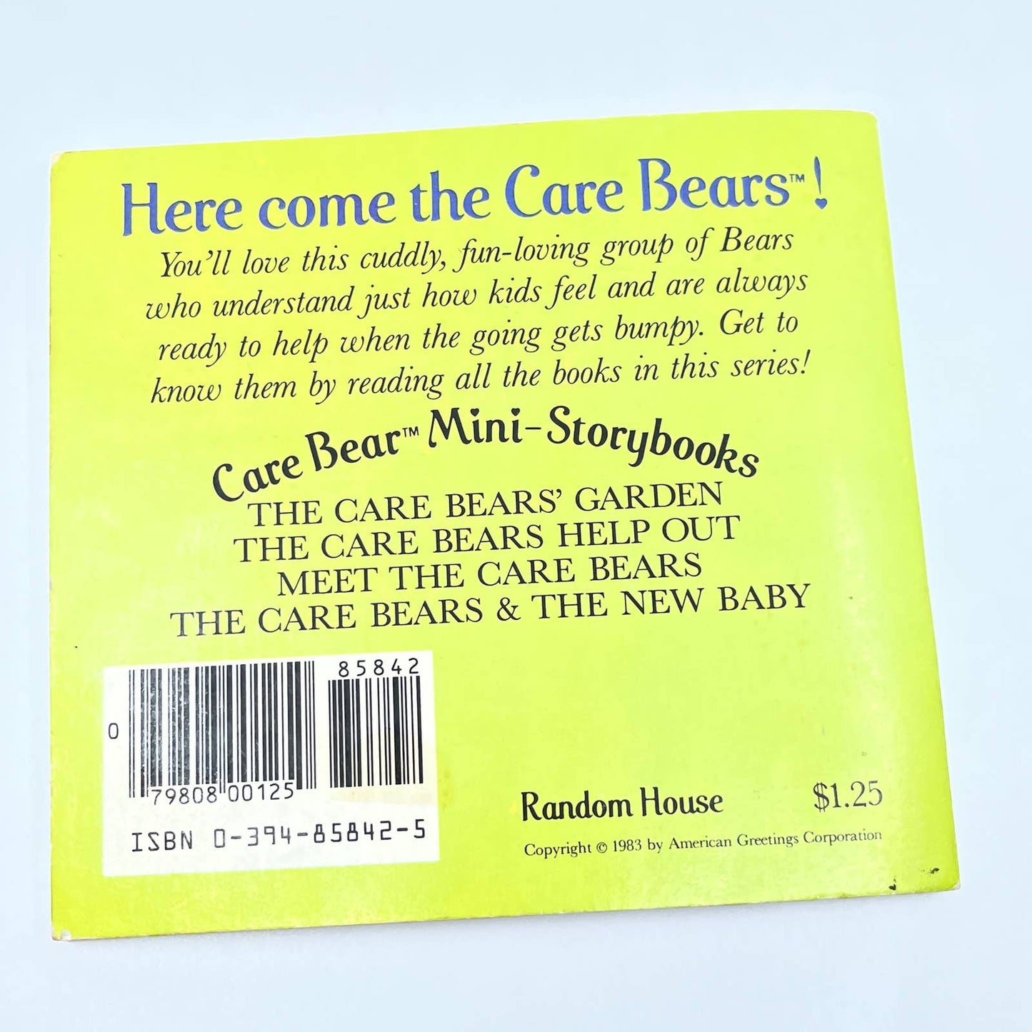 The Care Bears Help Out By American Greetings Book Only Vintage ‘83 1983 TG2