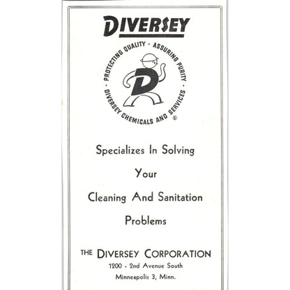 Kollmann Monumental Works St. Cloud, Diversey Corp Minneapolis 1953 Ad AE9-DC2