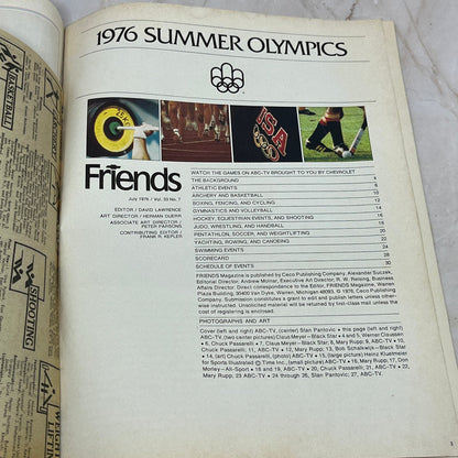 1976 Summer Olympics - Chevrolet FRIENDS Magazine - Special Issue TI9-P3