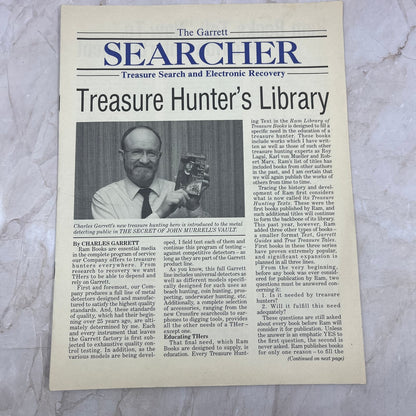 1989 Jan - The Garrett Searcher Newsletter Treasure Hunting Metal Detectors M20