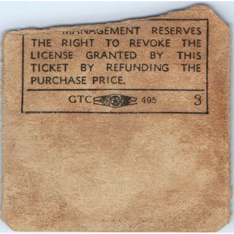 1950s George Washington High School Los Angeles CA Student Body Stub AB9
