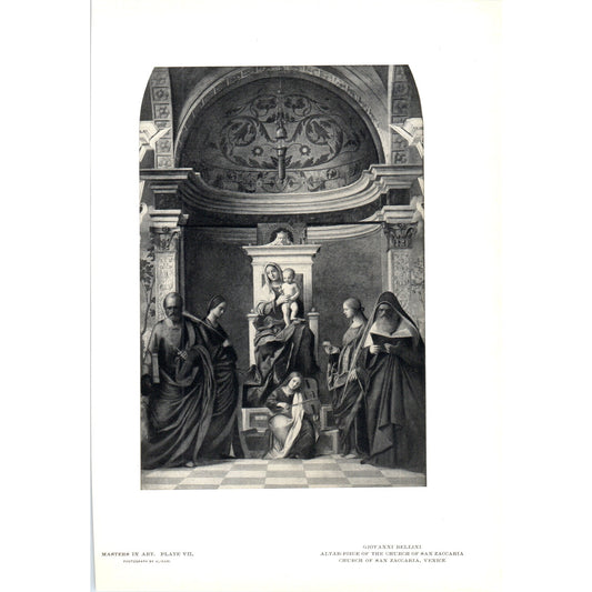 Altar-Piece of the Church of Zaccaria - Giovanni Bellini 1900 Art Print AB8-MA6