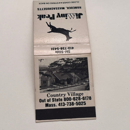 Jiminy Peak Country Village Hancock MA Vintage Matchbook Cover TB8-MB-6