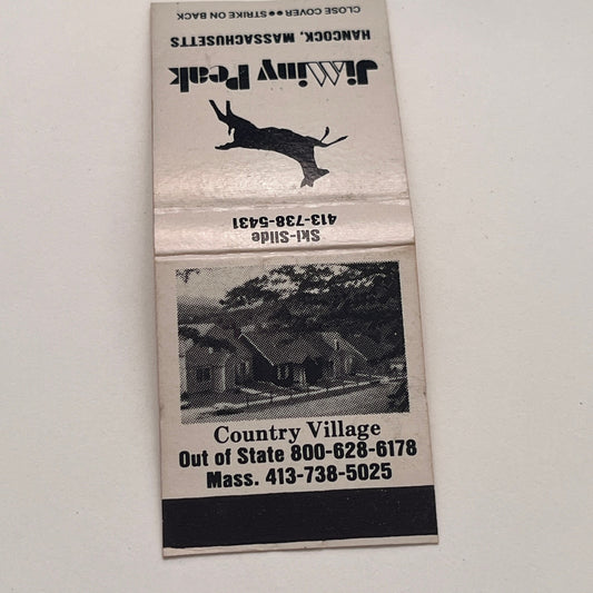 Jiminy Peak Country Village Hancock MA Vintage Matchbook Cover TB8-MB-6