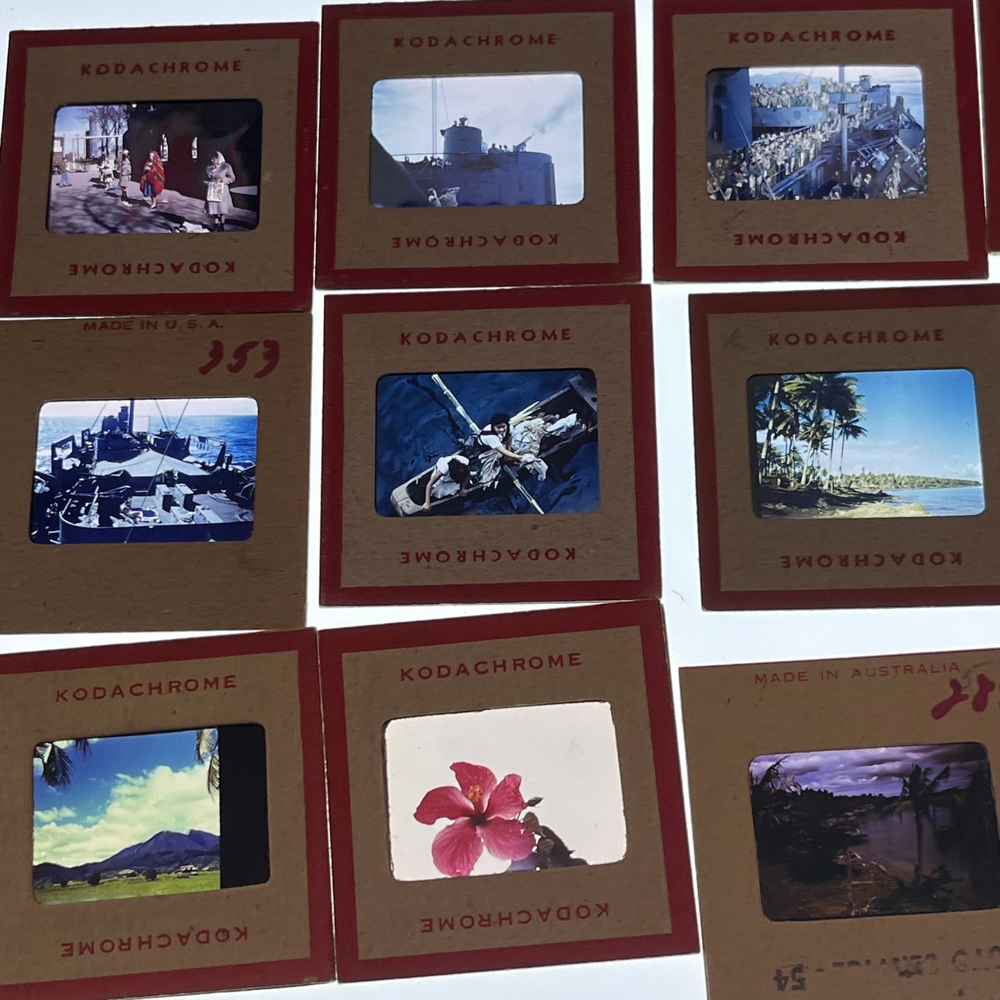 WWII 1945 - 28 Slides of United States Soldier Around the Philippines TB8-SL1